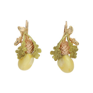 Trachten Ohrringe Gold 585 Handarbeit Grandel Second Hand...