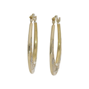 Leichte Gold Creolen Bicolor Gold 375 Second Hand...