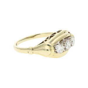 Damen Ring 585 Gold Diamant ca. 0,45ct getragen 25326172...