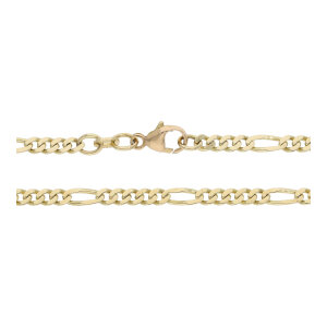 Damenkette Figaromuster 585 Gold 25326171 massiv getragen...