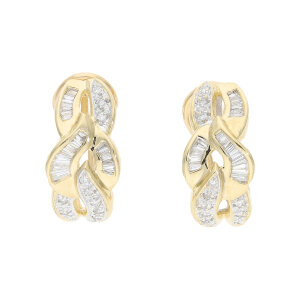 Diamant Clipohrstecker ca. 0.5 ct 585 Gold getragen...