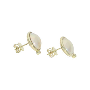 Mabé Perlen Diamant Ohrstecker 585 Gold Second...