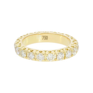 Diamant Goldring 750 ca. 2 Carat Damen getragen 25326196...