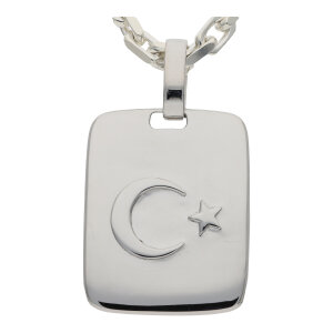 Kettenanhänger Türkische Flagge Silber 925...