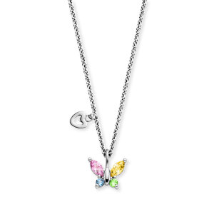Herzengel Kette mit Anhänger Edelstahl, Zirkonia...