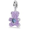Swarovski Charm Idyllia 5745610 Teddy, Violett, Verschiedene Schliffe, Rhodiniert