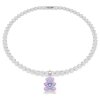 Swarovski Charm Idyllia 5745610 Teddy, Violett, Verschiedene Schliffe, Rhodiniert