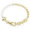 Swarovski Armband Idyllia 5737299 Kristallperle, Weiß, Gold plattiert