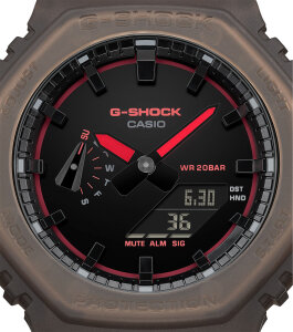Casio G-Shock Armbanduhr Transparent GA-2100K-5AER Resin, Braun