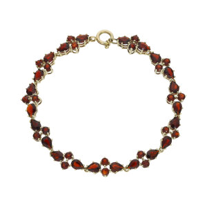 Armband Damen Gold 333 Granat Second Hand 25326212 wie...
