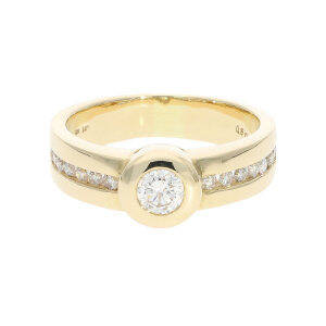Gold Damen Ring Diamant ca.0,80 Carat Gold 585 Second...