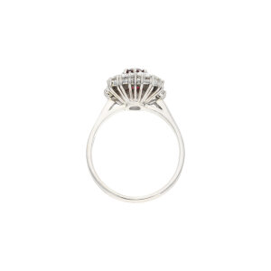 Weißgold Ring 750 Rubin Diamant Second Hand...