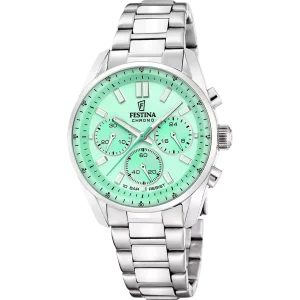 Festina Armbanduhr, Edelstahl, Grün F20753/1 Unisex...