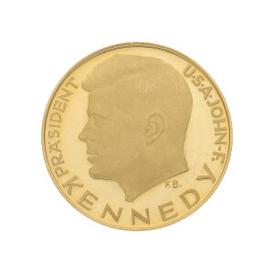 Goldmedaille ca. 10,5 Gramm Gold 900 John F. Kennedy...