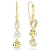 Swarovski Gema Drop-Ohrhänger Asymmetrisches Design, Verschiedene Schliffe, Mehrfarbig, 18k Goldplattiert 5747917
