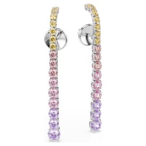 Swarovski Ohrringe Matrix Drop-Ohrhänger Rundschliffe im Farbverlauf, Mehrfarbig, Rhodiniert 5751195