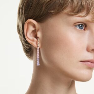 Swarovski Ohrringe Matrix Drop-Ohrhänger Rundschliffe im Farbverlauf, Mehrfarbig, Rhodiniert 5751195