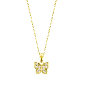 Lotus Silver Kette Schmetterling mit Zirkonia,...