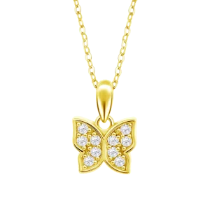 Lotus Silver Kette Schmetterling mit Zirkonia,...
