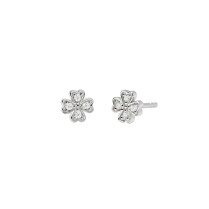 Mabina Kleeblatt Ohrstecker Silber 925 Labor Diamant 563901
