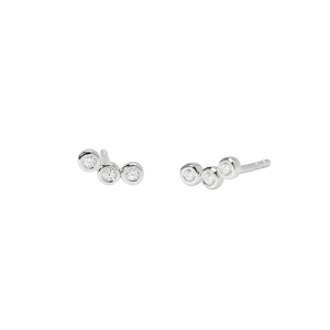 Mabina Ohrstecker Silber 925 Labor Diamant Trilogie 563900