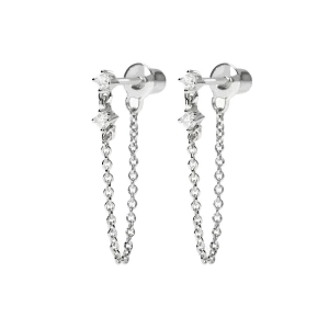 Mabina Ohrstecker Silber 925 Labor Diamanten 563897 mit...