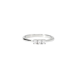 Mabina Ring Silber 925 Labor Diamant Trilogie 523469