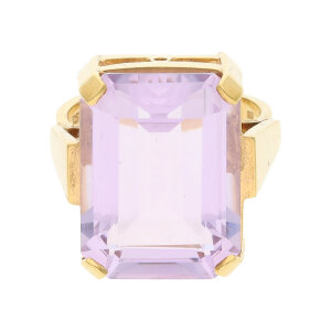 Amethyst Damen Ring 925 Silber vergoldet getragen...