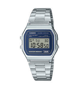 Casio Armbanduhr Unsiex A158WEA-2EF Iconic, Edelstahl, Blau