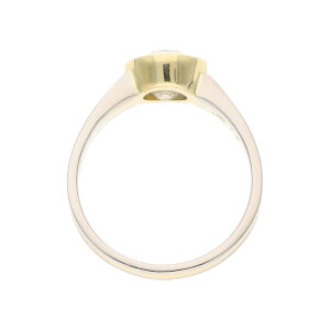 Bicolor Damenring 750 Weiß -und Gelbgold Second...