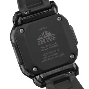 Casio Uhr Herren Pro Trek PRG-69-1ER Edelstahl, Resin, Schwarz