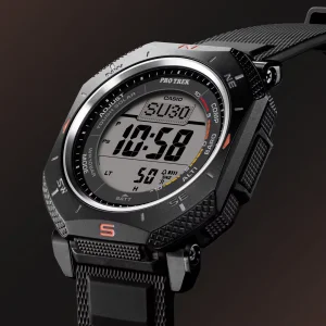 Casio Uhr Herren Pro Trek PRG-69-1ER Edelstahl, Resin, Schwarz