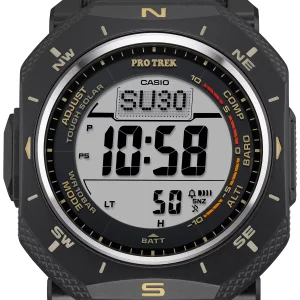 Casio Uhr Herren Pro Trek PRG-69B-1ER Edelstahl, Resin, Schwarz, Gelb