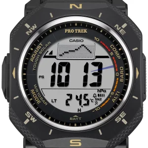 Casio Uhr Herren Pro Trek PRG-69B-1ER Edelstahl, Resin, Schwarz, Gelb