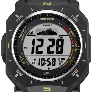 Casio Uhr Herren Pro Trek PRG-69B-1ER Edelstahl, Resin, Schwarz, Gelb