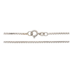 Venezianerkette 750 Weißgold getragen ca. 1,4 mm...