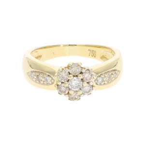 Diamantring Damen ca. 0,35ct 750 Gold Second Hand...