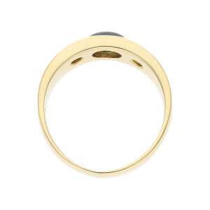 Saphir Ring 750 Gold Damen Brillanten ca. 0,10 ct Second...