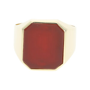 Siegelring Karneol 585 Gold dunkelrot getragen 25326250...