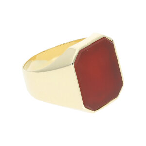 Siegelring Karneol 585 Gold dunkelrot getragen 25326250...