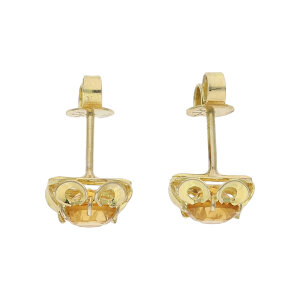 Citrin Ohrstecker Gold 333 Second Hand 25326265 getragen...