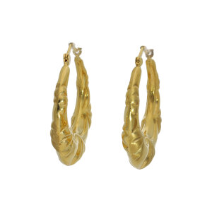 Leichte Gold Creolen 333 ca. 32,7 cm Durchmesser Second...