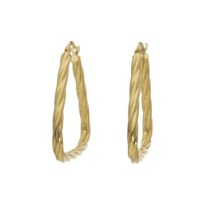 Gold Ohrringe 750 Creolen Second Hand 25326267 getragen...