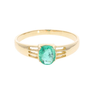 Smaragd Ring Rosegold 583 Second Hand 25326270 getragen...