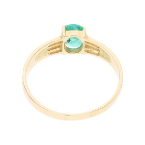 Smaragd Ring Rosegold 583 Second Hand 25326270 getragen...