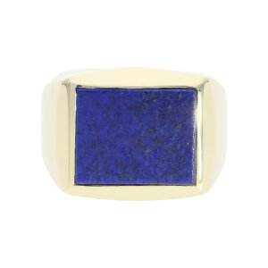 Herren Ring Gold 585 Lapislazuli gravierbar Second Hand...
