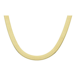 Collier Silber 925 Gold plattiert diamantiert Herringbone...