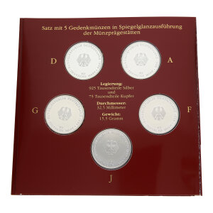 Silbermünzen Set "50 Jahre Grundgesetz der...