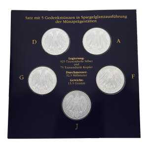 Silbermünzen Set "50 Jahre...