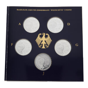 Silbermünzen Set "(Gustav) Albert Lortzing 1801...